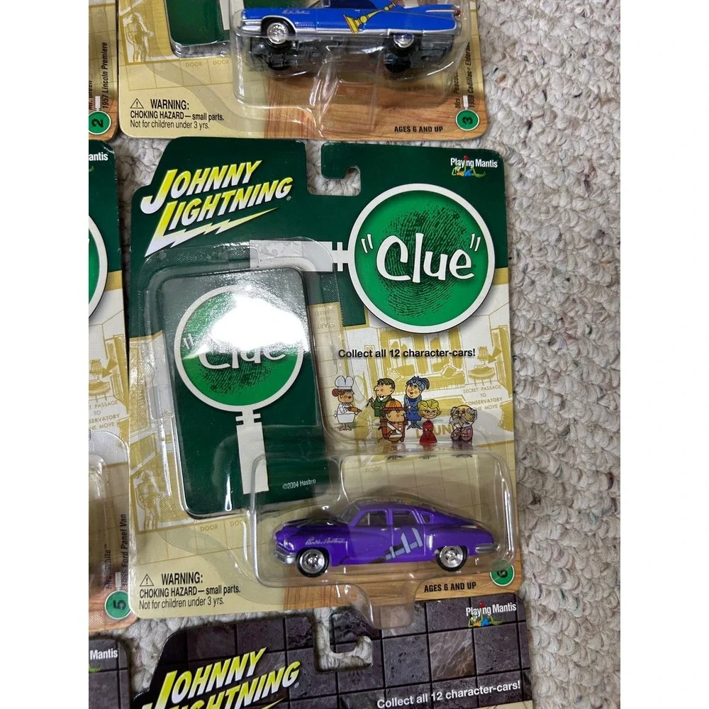 Johnny Lightning Clue Character Cars Lot Of 9 New In Package Collectible‎ Toys